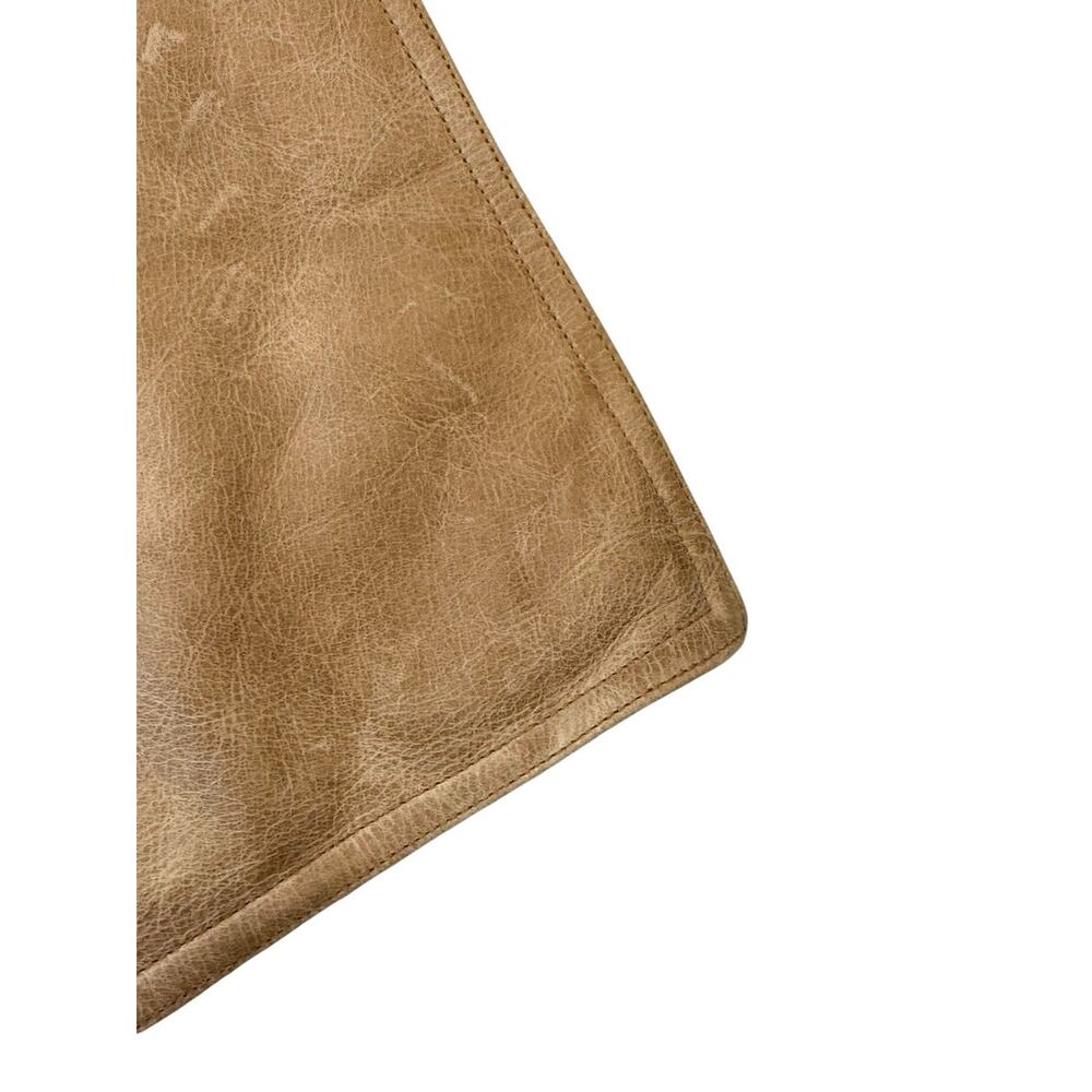 Villa Classic Home Pottery Barn Leather Lumbar Pillow Cover Light Brown 26" READ - Picture 4 of 13